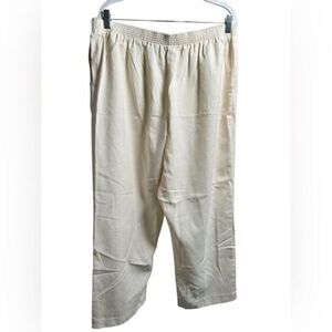 Vintage Alfred Dunner Plus Size Cream Business Dress Pants Casual Slacks Size 18